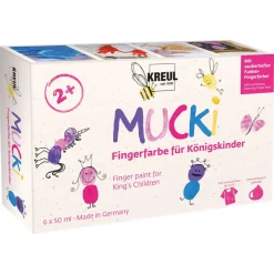 Mucki fingermaling Kongebarn, 6-pakning