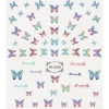 Negleklistremerker pastellfargede sommerfugler og «butterfly». 1 ark på 8,5×10 cm