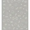 Negleklistremerker selvlysende, glow in the dark. 1 ark nail stickers på 8,5×10 cm