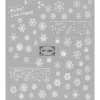 Negleklistremerker snøfnugg + 3 store motiver, fint til jul! 1 ark nail stickers på 8,5×10 cm