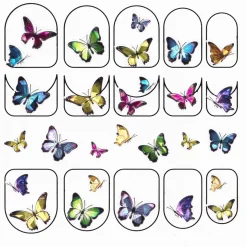 Neglstickers butterfly – 28 neglklistremerker med vakre sommerfugler