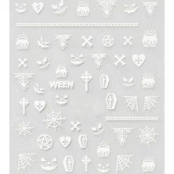 Neglstickers Halloween Glow – 53 selvlysende og skremmende neglklistremerker