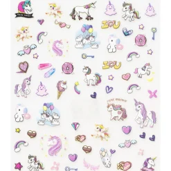 Neglstickers unicorn – 67 små neglklistremerker med enhjørninger og søte motiver