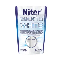 Nitor Tekstilfarge Back to white 400 g – få tilbake glansen i hvite tekstiler