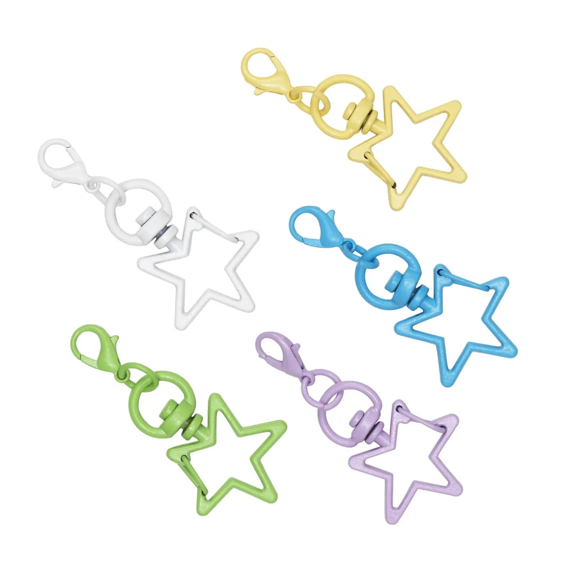 Nøkkelringer Stjerne 5-pk