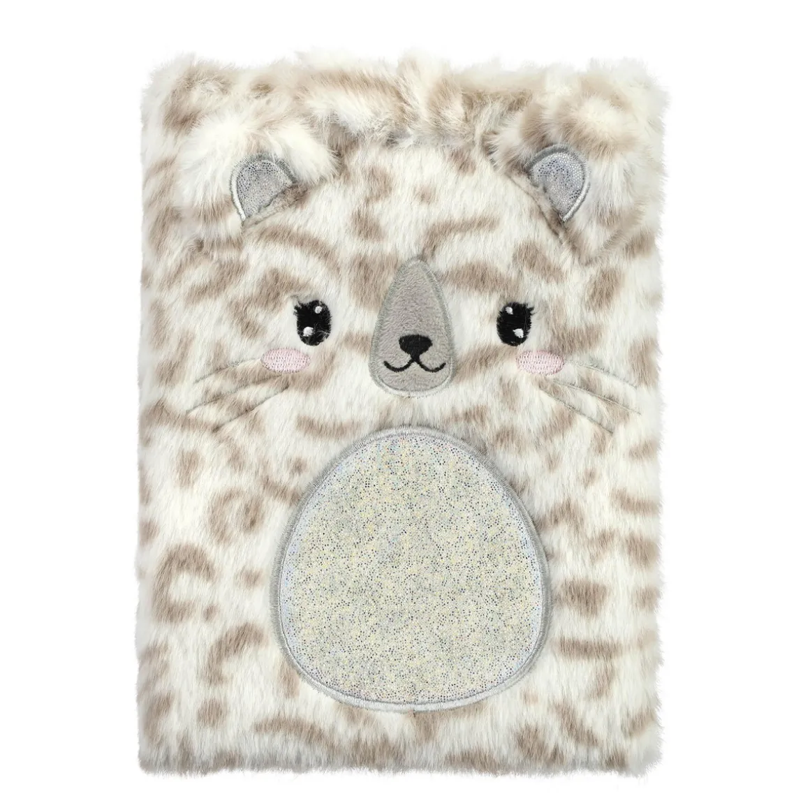 Notatbok den myke og fluffy snøleoparden! A5, 80 linjerte ark