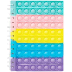 Notatbok Pop it – forside med fargerike fidget toy pop its! 16×20 cm, 90 ark
