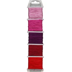 Nylontråd 5x10 m 1 mm rosa/rød