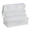 Oppbevaringsboks av plast med utfellbare oppbevaringsseksjoner – 22×13×11 cm