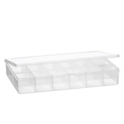 Oppbevaringseske av plast med 17 praktiske rom – 26×17×4,5 cm