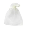 Organzaposer gaveposer av organza 10-pakning, transparent creme 9×11,5 cm
