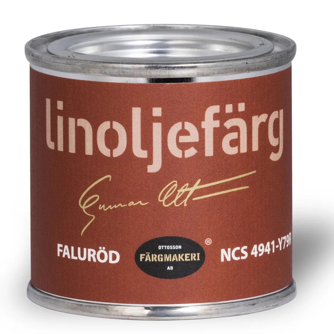 Ottossons Färgmakeri linoljemaling 100 ml, Falurød 4941-Y79R