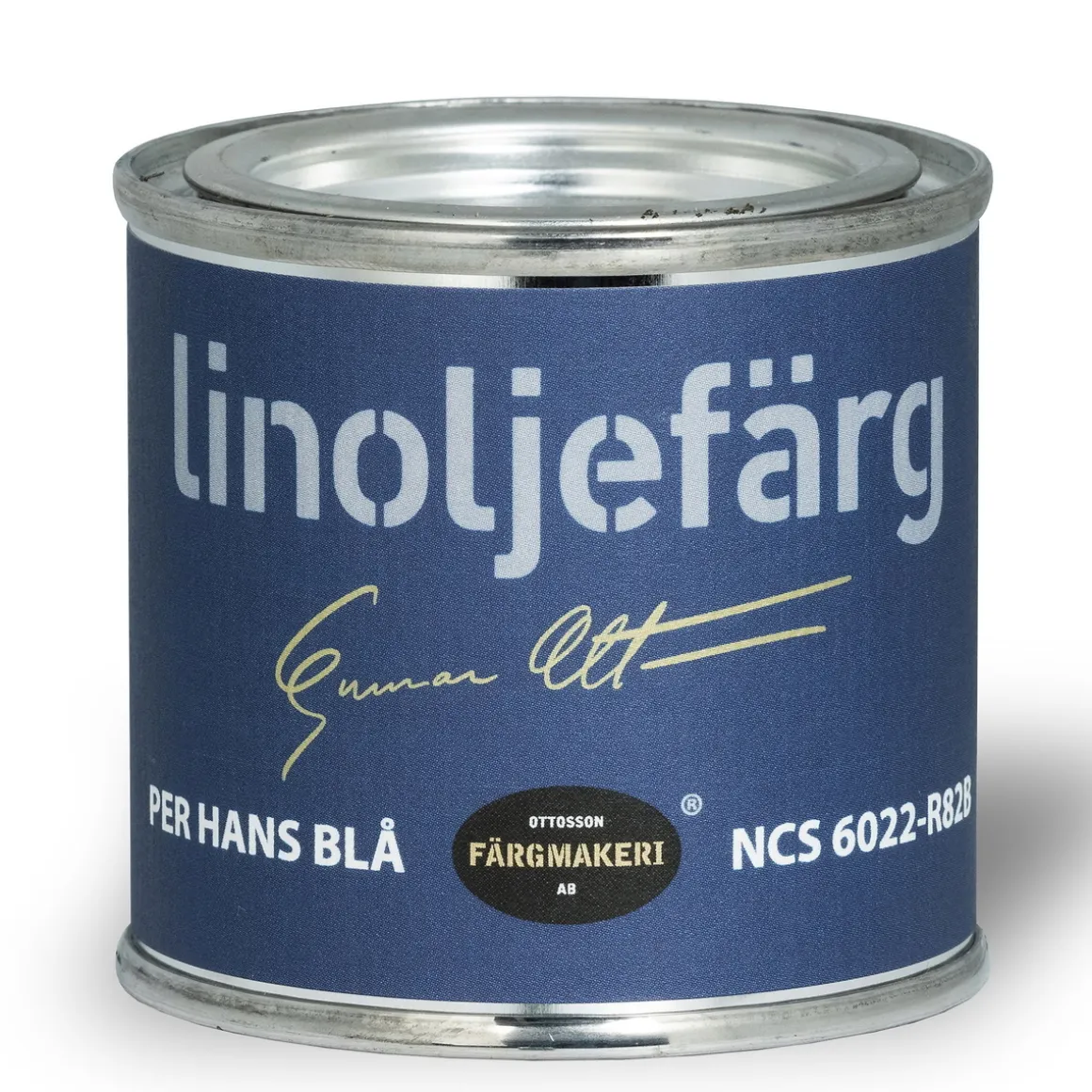 Ottossons Färgmakeri linoljemaling 100 ml, Öjablå 4918–B20G