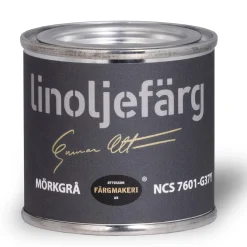 Ottossons Färgmakeri linoljemaling 100 ml, Mørkegrå 7601–G37Y