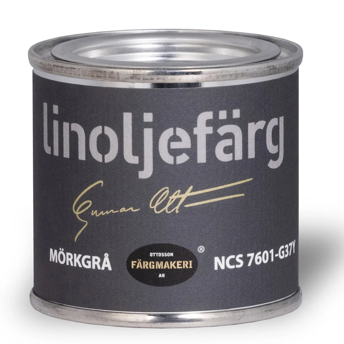 Ottossons Färgmakeri linoljemaling 100 ml, Mørkegrå 7601–G37Y