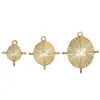 Ovale anheng / charms med ringer, 3 stk, gullfargede, 15×17 / 20×22 / 23×27 mm
