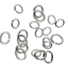 Ovale motringer miks 20-pakning sølvfarge – 3×4 mm og 5×6 mm, 10 av hver
