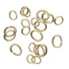 Ovale motringer miks 20-pakning gullfarge – 3×4 mm og 5×6 mm, 10 av hver