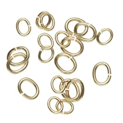 Ovale motringer miks 20-pakning gullfarge – 3×4 mm og 5×6 mm, 10 av hver