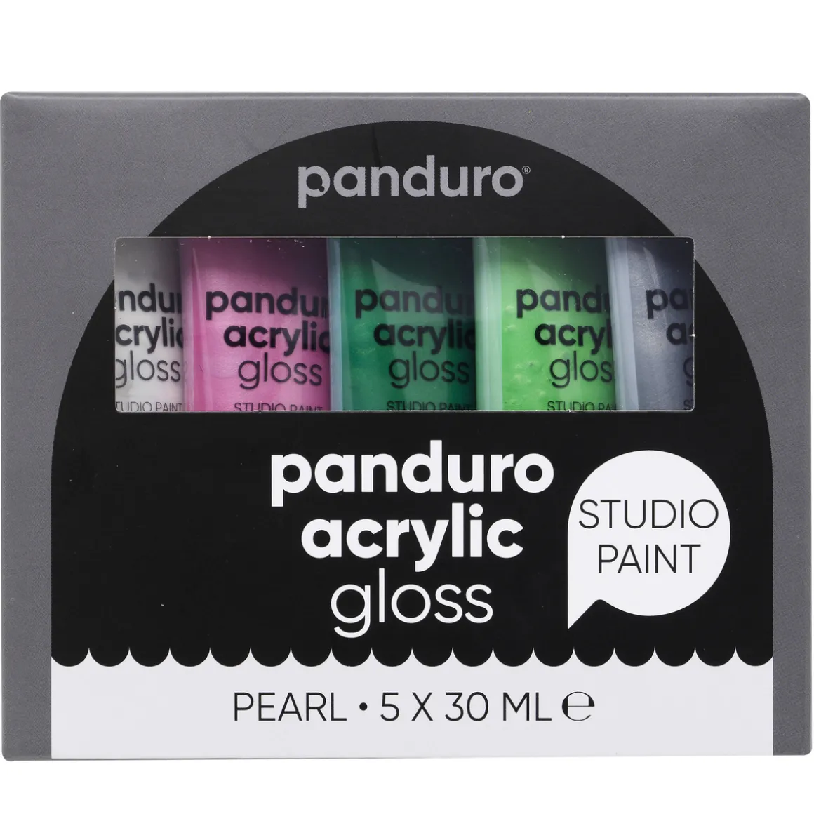 Panduro Acrylic akrylmaling, blanke perlemorsfarger 5x30 ml