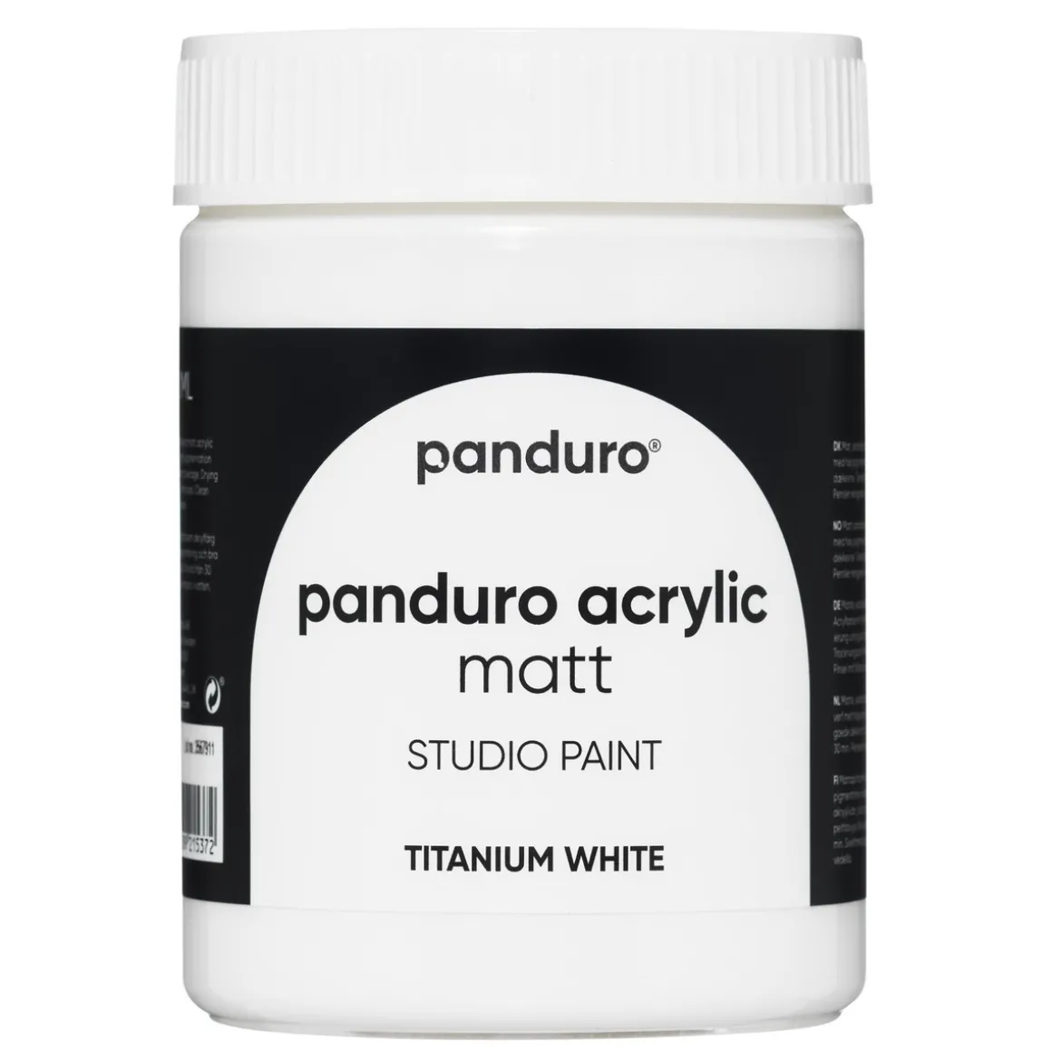 Panduro Acrylic akrylmaling, matt 500 ml – Titanium white