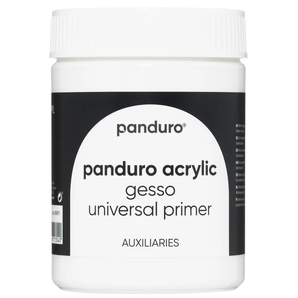 Panduro Acrylic medium gesso, 500 ml dekkende hvit grunnmaling