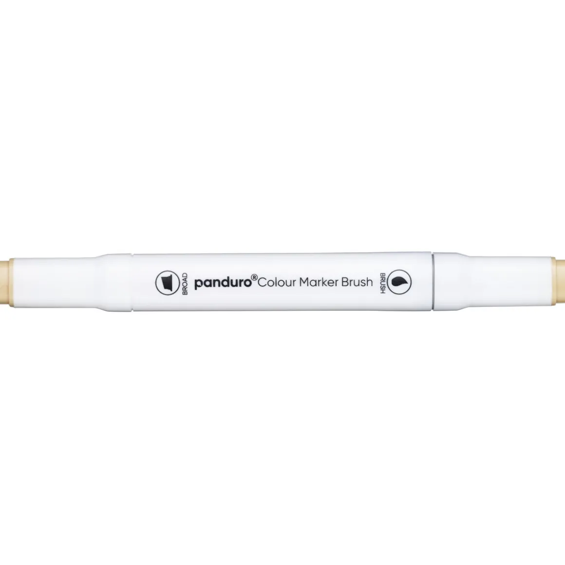 Panduro Colour Marker Brush, penselspiss og skråskjært spiss – Yellow 34