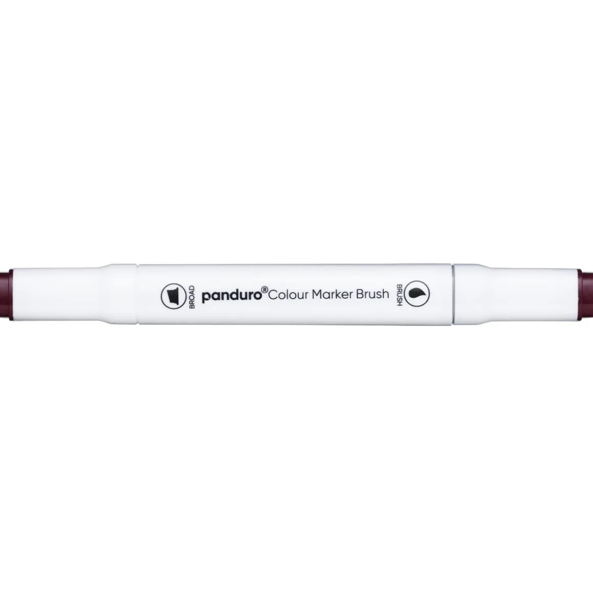 Panduro Colour Marker Brush, penselspiss og skråskjært spiss – Wine red 1
