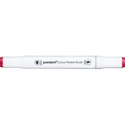 Panduro Colour Marker Brush, penselspiss og skråskjært spiss – Scarlet 13