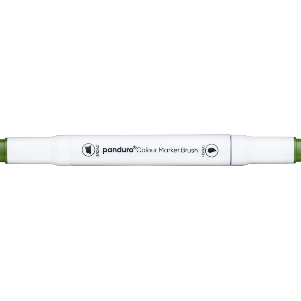 Panduro Colour Marker Brush, penselspiss og skråskjært spiss – Forest green 50