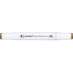 Panduro Colour Marker Brush, penselspiss og skråskjært spiss – Raw umber 102