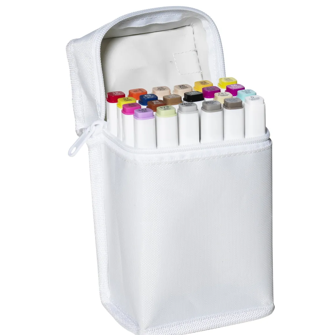 Panduro Colour Marker Brush 24 – twin-tip tusjer med penselspiss og skråskåret spiss