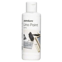 Panduro Lino Paint, vannbasert linoleumsmaling, hvit 80 ml