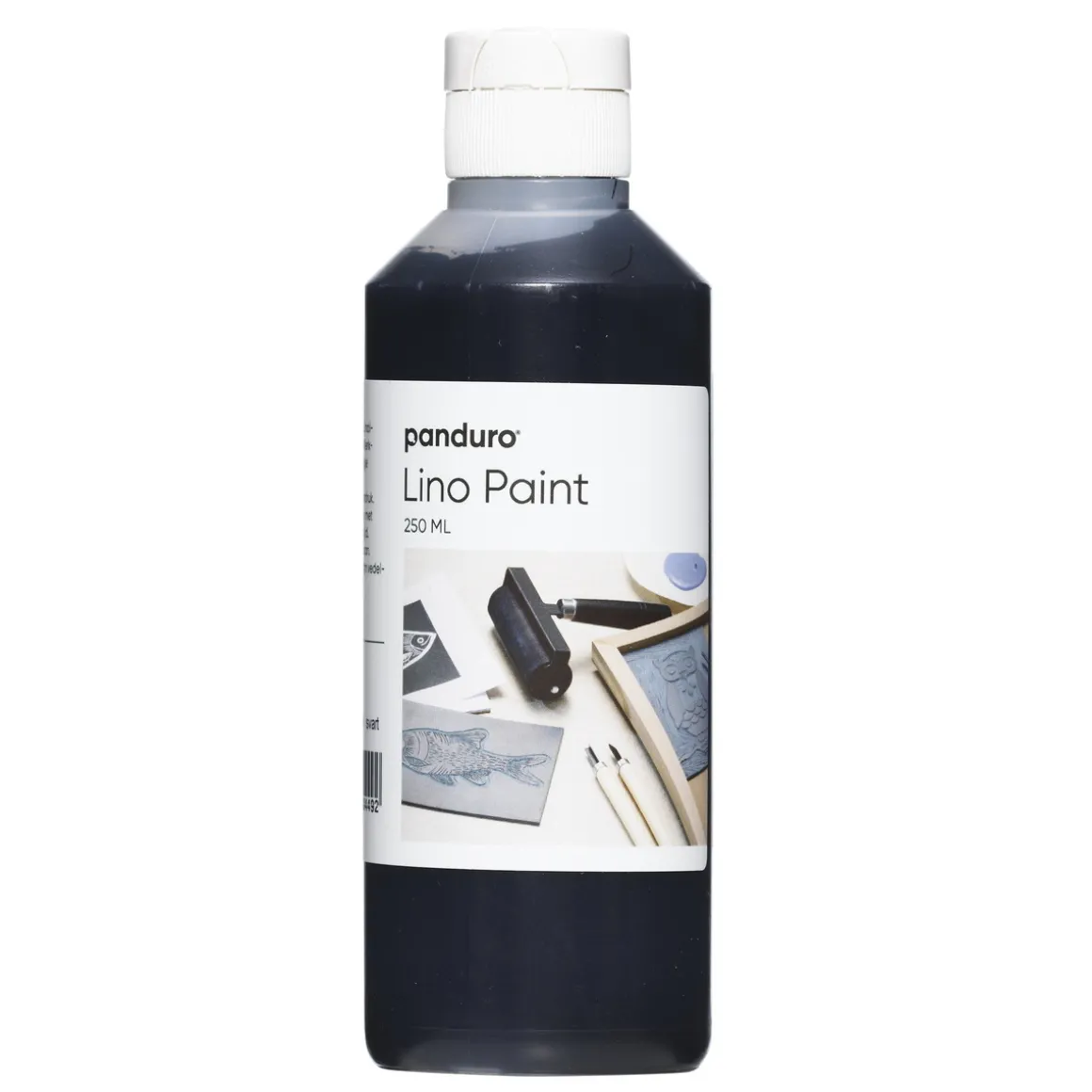 Panduro Lino Paint, vannbasert linoleumsmaling, svart 250 ml