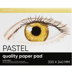 Panduro pastellblokk 300x240 mm, 25 hvite ark – vekt 160 gram