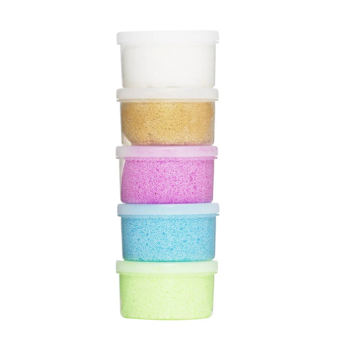 Panduro Pearl Dough 5-pakning Glitter, 5×28 gram glinsende perleleire