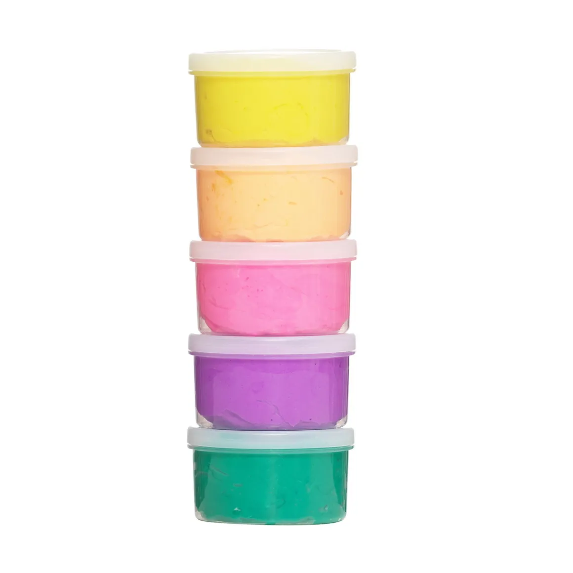 Panduro Soft Dough 5-pakning Happy, 5×28 gram lekeleire i pastellfarger