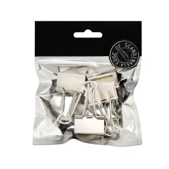 Papirklemme sølv 32 mm 5 stk.