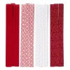 Papirremser 32 stk. Klassisk rødt og hvitt tema – remsene er 45×1,5 cm