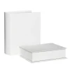 Pappesker, pappkartonger i form av 2 innbundne bøker – 16×19×6,5 og 13,5×17,5×4,5 cm