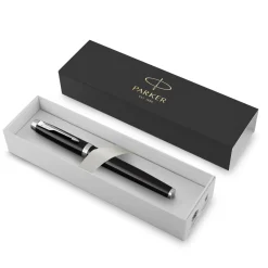 Parker IM Black Lacquer C.T Rollerball – rollerball-penn med svart blekk
