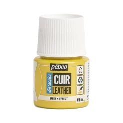 Pebeo Cuir Leather Duochrome 45 ml lærfarge, farger også PU-lær – gul og lilla