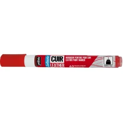 Pebeo Cuir Leather lærfargemarker – Rød