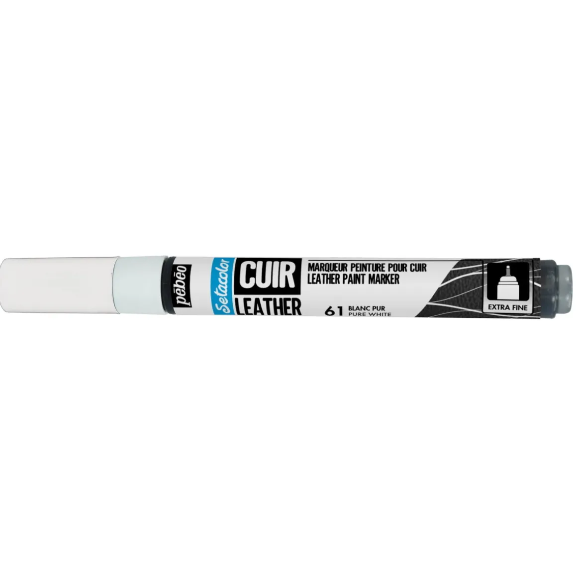Pebeo Cuir Leather lærfargemarker – Hvit
