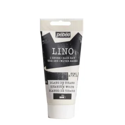 Pebeo Lino Ink 80 ml, vannbasert linoleumsfarge – Titanium White