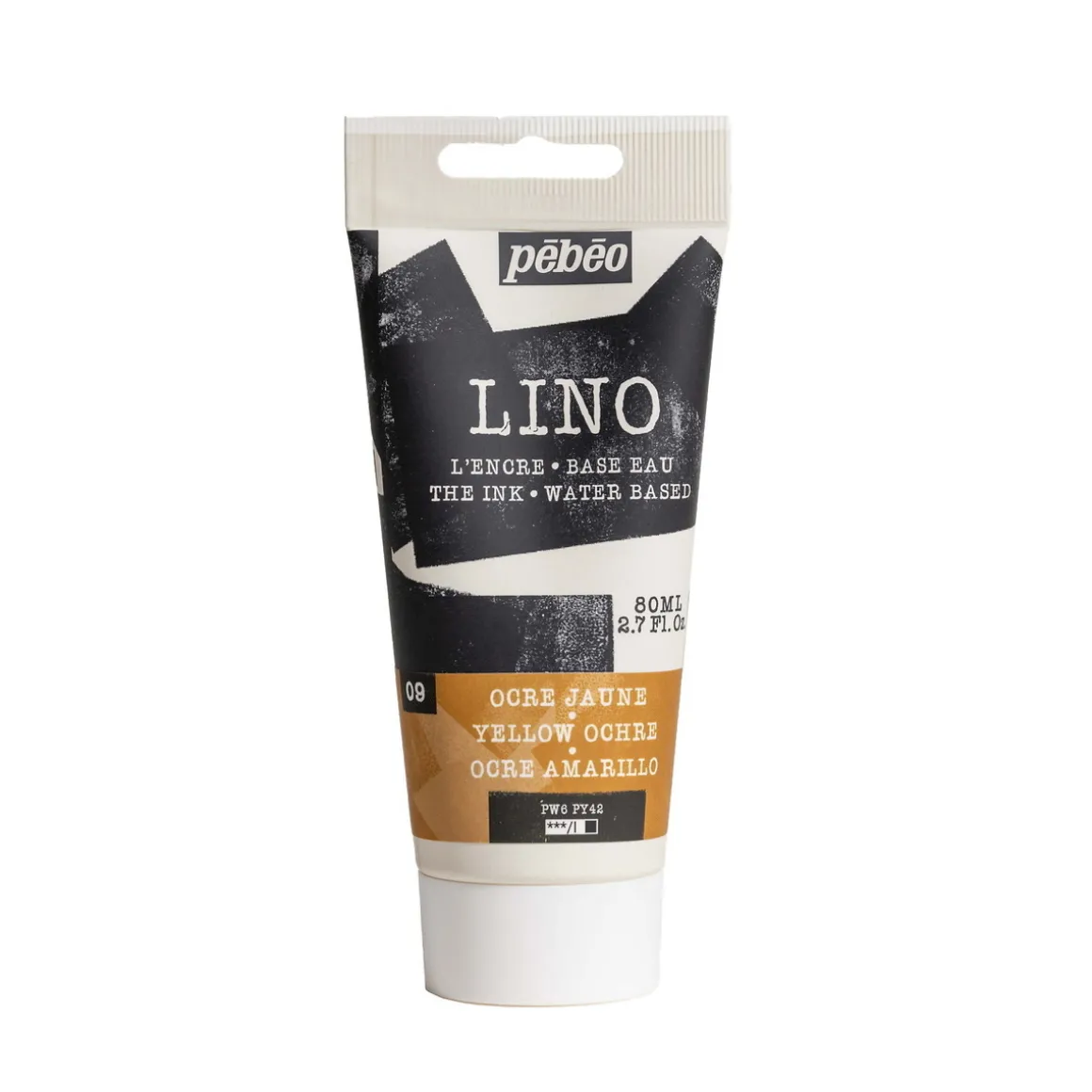 Pebeo Lino Ink 80 ml, vannbasert linoleumsfarge – Yellow Ochre