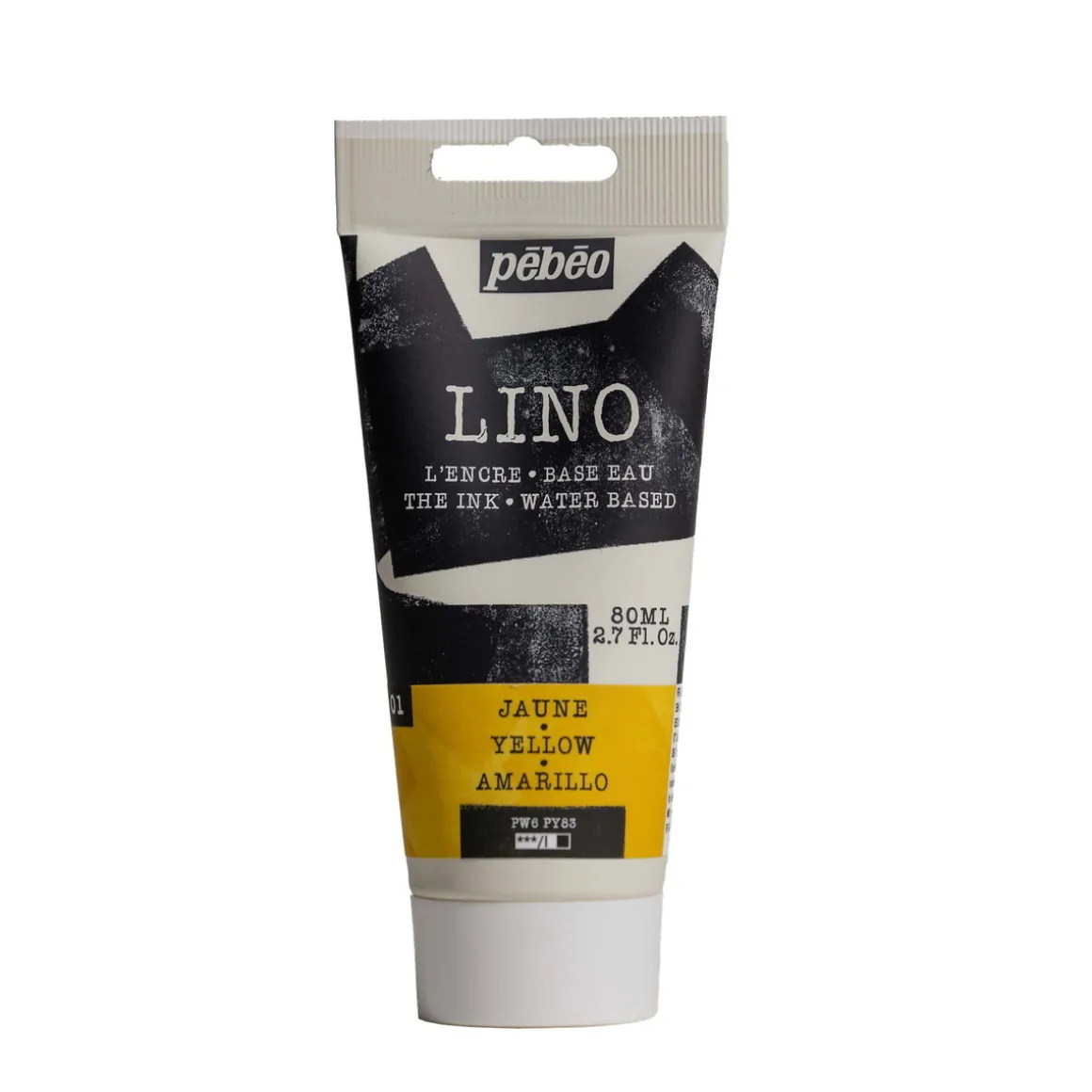 Pebeo Lino Ink 80 ml, vannbasert linoleumsfarge – Yellow
