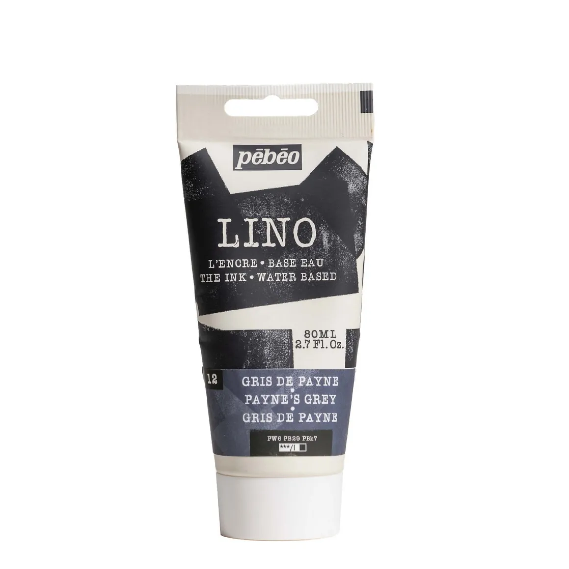 Pebeo Lino Ink 80 ml, vannbasert linoleumsfarge – Paynes Grey