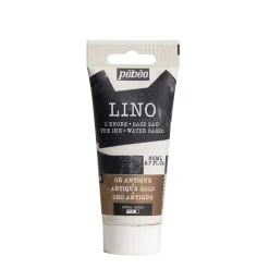 Pebeo Lino Ink 80 ml, vannbasert linoleumsfarge – Antique Gold