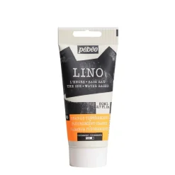 Pebeo Lino Ink 80 ml, vannbasert linoleumsfarge – Fluorescent Orange